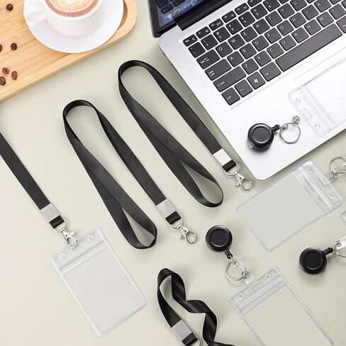 BESARME 3 Pack Lanyards for ID Badges Holder Retractable Badge Reel Clip with Cruise Ship ID Cards Holders Clear Waterproof in Saudi Arabia