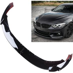MUCO 4pcs Front Bumper Lip Spoiler Kit Compatible with BMW F32 F33 F36 4 Series M Sport 2014 2015 2016 2017 2018 2019 2020 Gloss Black M-Performance Front Bumper Lip Spoiler Lip Lower Bumper Body