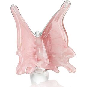 QFkris Blown Glass Acorn Figurines Handmade Crystal Acorns Collectible for Autumn and Thanksgiving Decoration Paperweight Ornaments for Thanksgiving Gift(Evergreen 3.7inch)