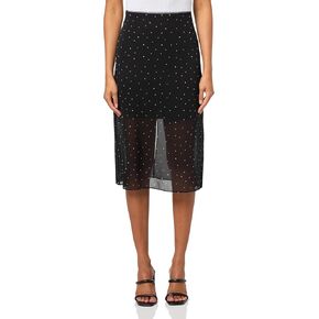 Vince Women's Sheer Dot Straight Skirt