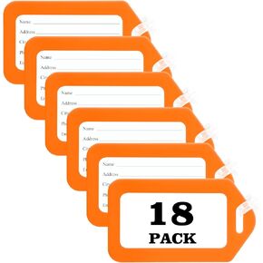 10 Pack Luggage Tag Bright Luggage Tags for Suitcases Bag Tags Name Tags for Kids Travel Accessories Must Haves by Sodsay