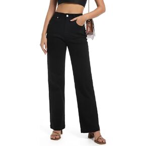 Women High Waisted Straight Leg Jeans Stretchy Boyfriend Jeans for Women Baggy Trendy Casual Denim Pants for Women