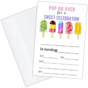 2nd Race Car Birthday Party Invitation with Envelopes for Kids Boy Two Fast 2nd Birthday Celebration Party Invite Cards Birthday Party Supplies Decorations, Set of 20 - JK19