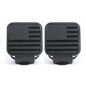 2 Packs 2 Inch Trailer Hitch Cover with American Flag, Metal tow bar cover fit for 2" tow bar receivers class 3, 4, 5 for Toyota/Ford/Jeep/Chevrolet/Nissan/Dodge/Ram/Porsche/Benz ATV