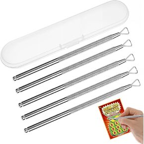 Lusofie 5PCS Lottery Ticket Scratcher Tool, Metal Ticket Scratcher, Multi-Purpose Scraper Tool for Tickets Stickers Labels Films, Save Your Arthritic Hands, Silver