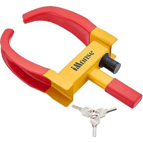 Wheel Lock Set,Trailer Security Adjustable Tire Lock Anti Theft Trailer Wheel Lock for Trailers Car SUV Boat Motorcycle Golf Cart Great Deterrent 2 Packs 6 Alike Keys