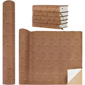 BENECREAT 47x15.7 Inch Book Binding Cloth, Bookcover Fabric Surface with Adhesive Back Goldenrod Book Cloth for Book Protection, DIY Upholstery Crafts Scrapbooking