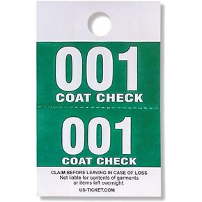 2 Part Coat Check Tickets (Orange)
