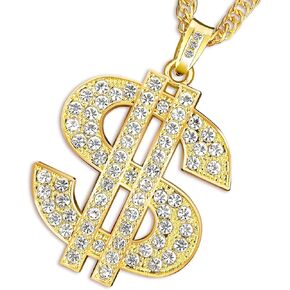 Gold Chain With Dollar Sign, Fake Gold Chain, Money Chain Dollar Sign Pendant Necklace, Hip Hop Dollar Necklace