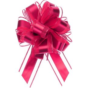 uxcell 12pcs 9 Inch Extra Large Pull Bow Metallic Gift Wrapping Bows Ribbon Organza Blue for Wedding Baskets Presents Christmas Party