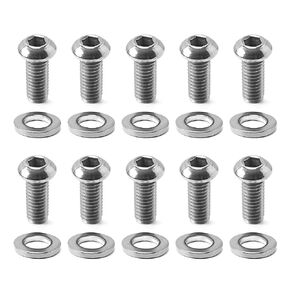 10PCS Titanium Alloy Derby Cover Screw Button Head Screw Bolt Kit Compatible with Harley Road Glide/Road King,Softail Slim/Deluxe,CVO Street Glide