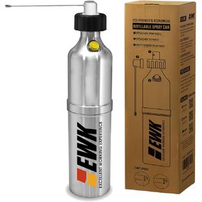 EWK Thickened Aluminum Refillable Aerosol Spray Can, Pneumatic Sprayer for Lubrication, Anti-Rust & Brake Cleaner