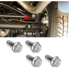 8PCS Skid Plate Bolts, 304 Stainless Steel 12mm Hex Head Auto Skid Plate Bolts Compatible with 4Runner FJ Cruiser Land Cruiser Sequoia Tacoma, Car Accessories Replacement