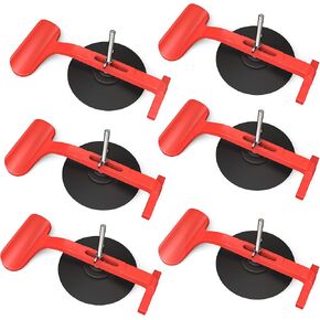 6 Pack Suction Cup Clamps for Convertible Glass Windshield Repair/Gluing 6 Pack Red