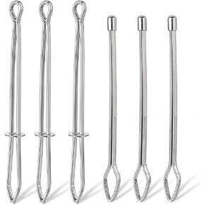 6Pcs Bodkin Drawstring Threader, Metal Rope Threader Clip, Easy Quick Insert Drawstring DIY Rope Threader Tweezers Bodkin Sewing Tool for Sweatpants, Hoodies, Swim Trunks