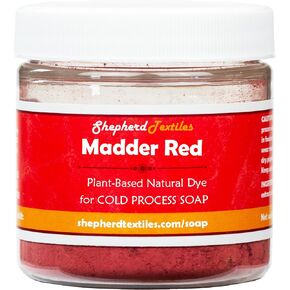 Madder Red Plant-Based Natural Dye for Cold Process Soap (0.5, Ounces)