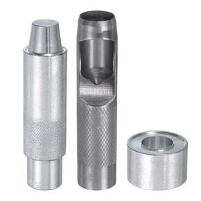 HARFINGTON Eyelet Hole Punch Die Tool 8mm/0.31" Leather Hollow Hole Punch 8mm Installation Tool 45# Steel Eyelet Grommet Setting Tool Kit with Base for Fabric Clothing Crafts Bags