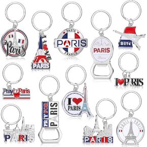 Paris Souvenirs France Souvenir Gift Eiffel Tower Keychain Paris Travel Souvenirs Metal Key Rings for Party
