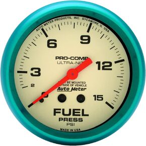 Auto Meter 4511 Ultra-Nite Fuel Pressure Gauge, 2-5/8" (66.7mm)
