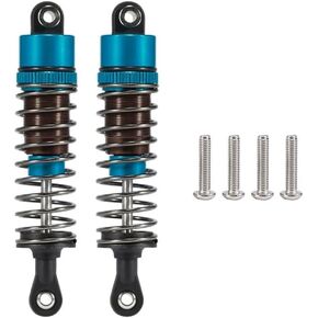 1/10 RC Oil Leakproof Shocks,2Pcs Adjustable Oil Filled Shocks 52mm-120mm for 1/10 RC Buggy Truggy On Road Touring Drift Cars Monster Trucks Upgrade Parts (2pcs 55mm blue)