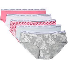 Tommy Hilfiger Womens Classic Cotton Logoband Hipster 5 Pack