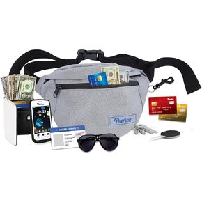 Darice Fanny Pack Phone Wallet Purse Set for Boys - Pretend Play Toy Money Wallet Set for Kids - Kids Fanny Pack Playset with Toy Wallet, Money, Keys, Credit Card, Phone, Glasses and More