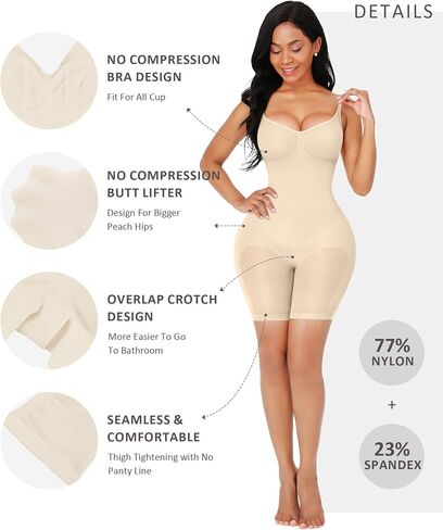 FeelinGirl Shapewear Bodysuit Tummy Control Seamless Sculpting Butt Lifter Body Shaper for Women in Saudi Arabia