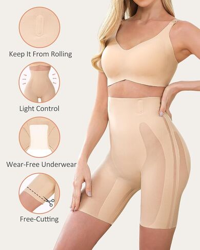 Shapewear Tummy Control Women, Butt Lifting High Waisted Shapewear Shorts, Shaper Seamless Hip Lift for Dress in Saudi Arabia
