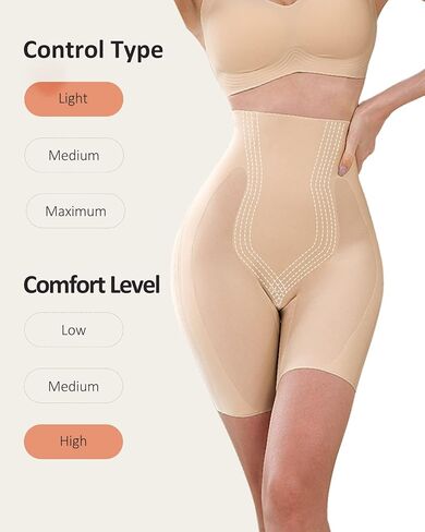 Shapewear Tummy Control Women, Butt Lifting High Waisted Shapewear Shorts, Shaper Seamless Hip Lift for Dress in Saudi Arabia