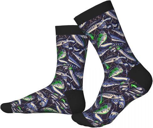 Men Women Casual Cool Cute Crazy Funny Athletic Sport Novelty Graphic Crew Socks in Saudi Arabia