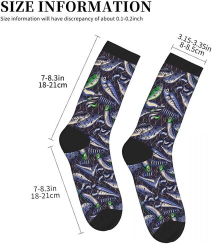 Men Women Casual Cool Cute Crazy Funny Athletic Sport Novelty Graphic Crew Socks in Saudi Arabia