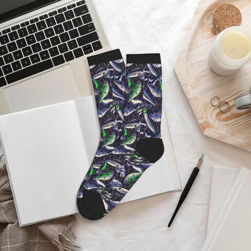 Men Women Casual Cool Cute Crazy Funny Athletic Sport Novelty Graphic Crew Socks in Saudi Arabia