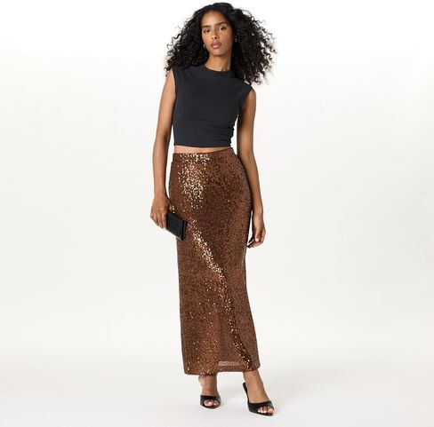 The Drop Women's Adela Sequin Maxi Skirt in Saudi Arabia