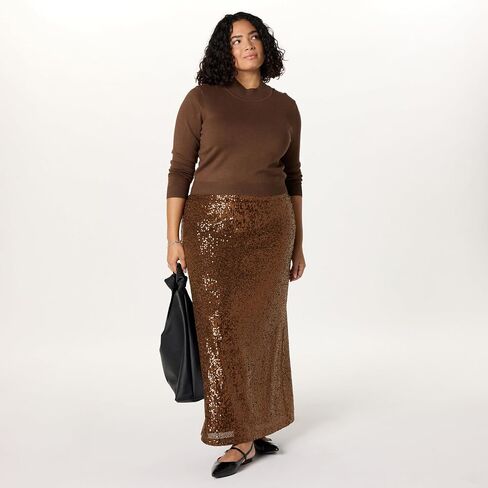 The Drop Women's Adela Sequin Maxi Skirt in Saudi Arabia