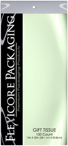 Flexicore Packging® | ورق تغليف الهدايا | الحجم: 15x20 | خالٍ من الأحماض (أصفر فاتح، 100 ورقة) in Kuwait