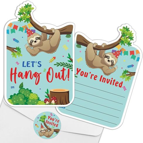 REWIDPARTY Cute Elephant Party Invitations with Envelopes & Stickers（Set of 15） Elephant & Mailbox Shaped Fill-in Invitations Kids Party Invites Cards Party Supplies Favors for Birthday Baby Shower in Kuwait