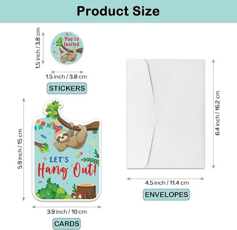 REWIDPARTY Cute Elephant Party Invitations with Envelopes & Stickers（Set of 15） Elephant & Mailbox Shaped Fill-in Invitations Kids Party Invites Cards Party Supplies Favors for Birthday Baby Shower in Kuwait