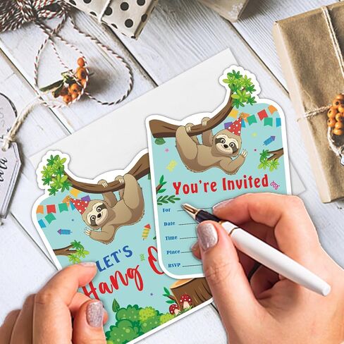 REWIDPARTY Cute Elephant Party Invitations with Envelopes & Stickers（Set of 15） Elephant & Mailbox Shaped Fill-in Invitations Kids Party Invites Cards Party Supplies Favors for Birthday Baby Shower in Kuwait