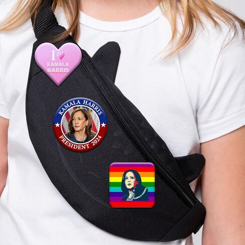 Kamala Harris 2024 for President Pins Button Harris Presidential Election Button Set of 6 Harris 2024 Campaign Button Pins For Men Women Harris Merchandise in Kuwait