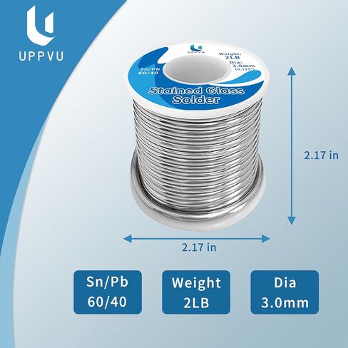Solder for Stained Glass, 0.2LB Spool, 3.0mm Dia, Sn60/Pb40 (0.2 Pound) in Saudi Arabia