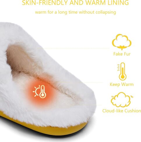 Kids Toddler Girls Slippers Memory Foam Comfort Wool-Like Plush Fleece Lined Winter House Shoes for Indoor in Saudi Arabia