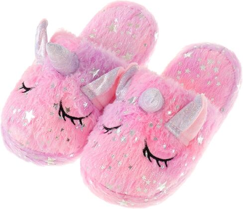 WAFUNNE Kids Unicorn Slippers for Boys Girls Fluffy House Slippers Indoor in Saudi Arabia