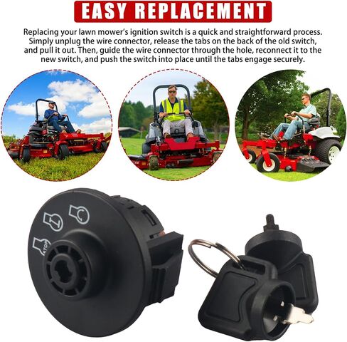 117-2221 137-4100 مفتاح إشعال الجزازة 3 وضعيات مع مفتاح متوافق مع ExMark Toro Z Master Time Cutter SS ZS Series Titan Lazer Z Quest Next Lazer Z Zoro TurnLawn in Saudi Arabia