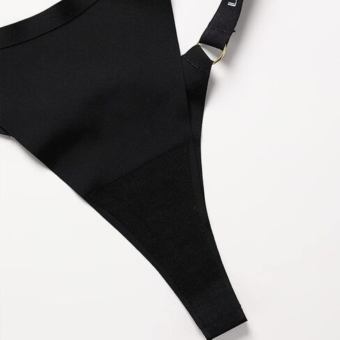 Metal Rings G-String Thongs for Women Low-rise Tangas Love Printed Strap T-back No Show High Cut Cheeky Panties in Kuwait