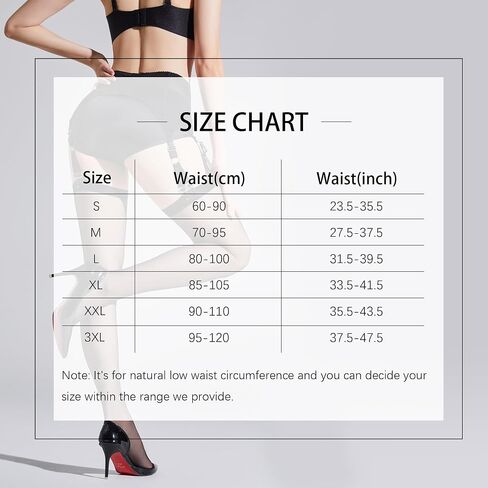 Sheer Mesh Garter Belt for Thigh Highs 6 Straps 12 Metal Clips Stretchy Girdle Plus Size Retro Undergarment in Saudi Arabia