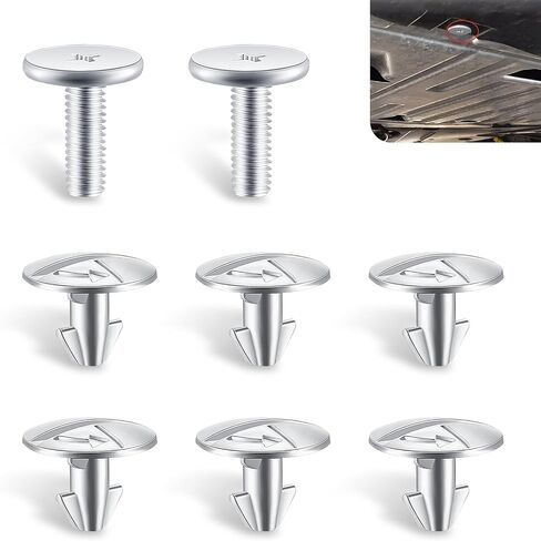 Pack-14 Car Lower Engine Cover Radiator Splash Guard Hardware Screw Bolts and Access Clip, Replacement 90674-TY2-A01 90105TBAA00 90673-TY2-A01, Compatible with Honda Accord Civic CRV (Silver) in Saudi Arabia