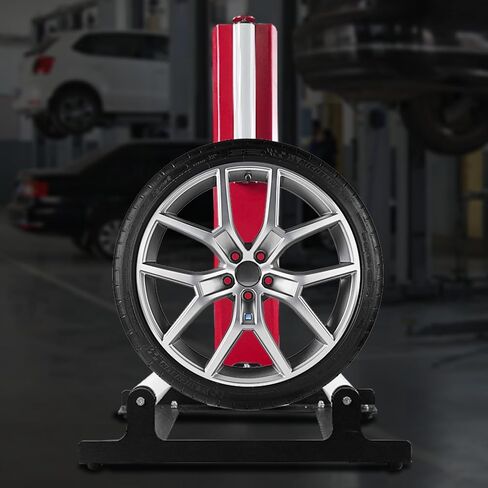 Tongmo Rolling Wheel Detailing Stand for Wheel & Tire Ceramic Coating, Detailing Cleaning, Applying Tire Shine & Car Wheel Wash (Red) in Saudi Arabia
