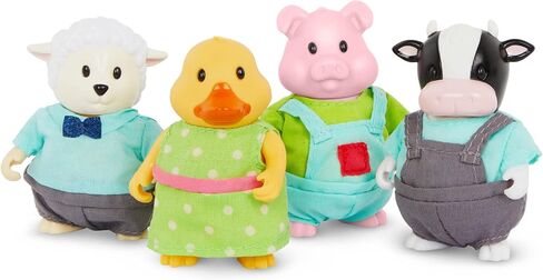 Li'l Woodzeez – Bogglesby Alligator Family – Set of 4 Collectible Posable Alligator Figures with Storybook – Pretend Play Doll Figures – Gift Toy for Kids Age 3+ in Saudi Arabia