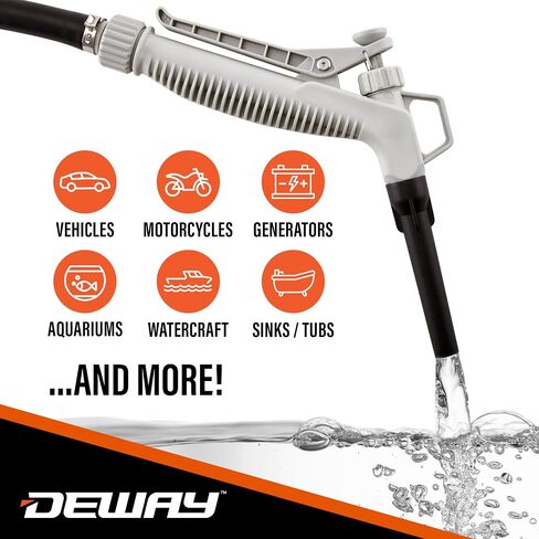 مضخة نقل الوقود فائقة السرعة، USB أو تعمل بالبطارية، مع فوهة الزناد اليدوية، خرطوم مطاطي طويل 51 بوصة، معدل تدفق 3.8 جالون في الدقيقة، 3 محولات للبنزين والكيروسين والديزل والمياه غير الصالحة للشرب in Saudi Arabia