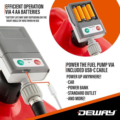 مضخة نقل الوقود فائقة السرعة، USB أو تعمل بالبطارية، مع فوهة الزناد اليدوية، خرطوم مطاطي طويل 51 بوصة، معدل تدفق 3.8 جالون في الدقيقة، 3 محولات للبنزين والكيروسين والديزل والمياه غير الصالحة للشرب in Saudi Arabia